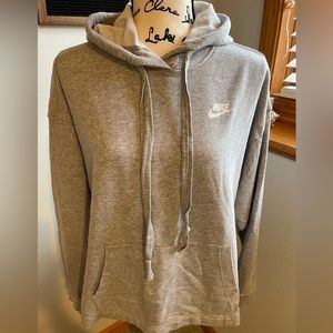 Nike Womens size Large hoodie sweatshirt gray color 💝